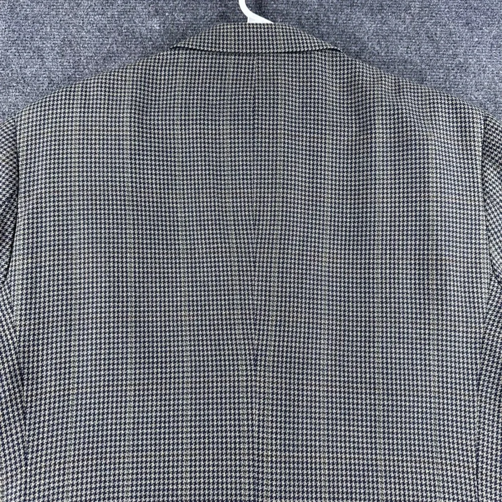 Jos. A. Bank Blazer Mens 44R 44 Regular Brown Houndstooth Wool Sport Coat Jacket